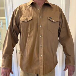 Men's Wrangler Brown Long Sleeve Shirt
